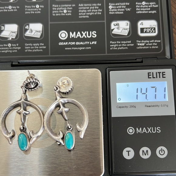 Conch Post Earrings with Naja made by Navajo Annie Spencer - Handmade - Picture 6 of 6